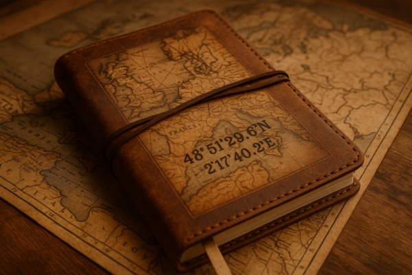 Como criar capas com mapas e coordenadas de viagem em estilo vintage