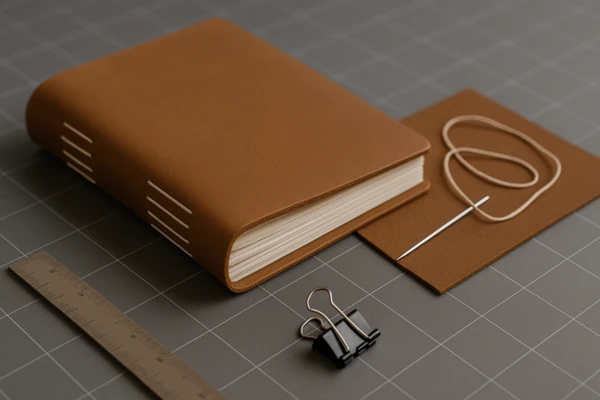 Como fazer costura long stitch minimalista