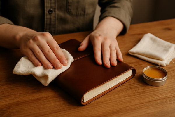 Cuidados essenciais para aumentar a vida util do seu caderno de couro