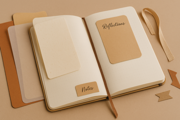 Ideias de divisorias e marcadores para journaling intuitivo