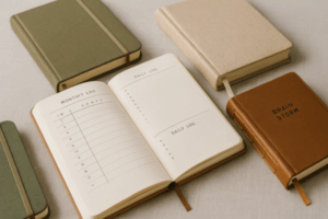 Inspiracoes de cadernos para bullet journal com foco em produtividade