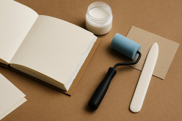 Tecnica correta para colar o miolo sem enrugar o papel