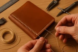 Guia para costura cruzada perfeita em capas de couro finas