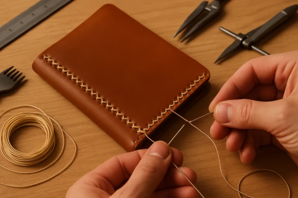 Guia para costura cruzada perfeita em capas de couro finas