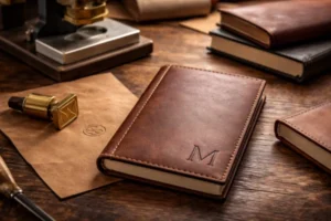 Personalização com emboss seco usando técnicas que deixam a capa sofisticada