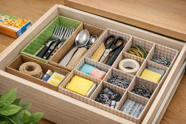 Como organizar cajones usando cajas de cereal