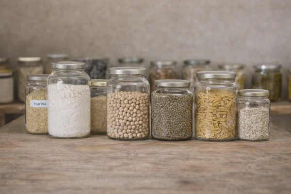 Como organizar la despensa con frascos de vidrio reutilizados