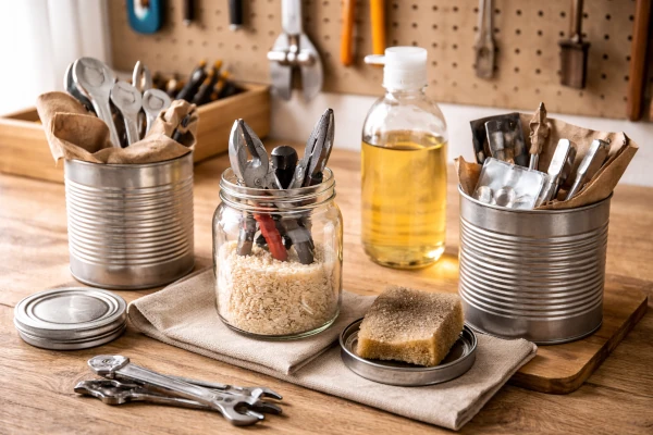 Como proteger herramientas del oxido con materiales reutilizados