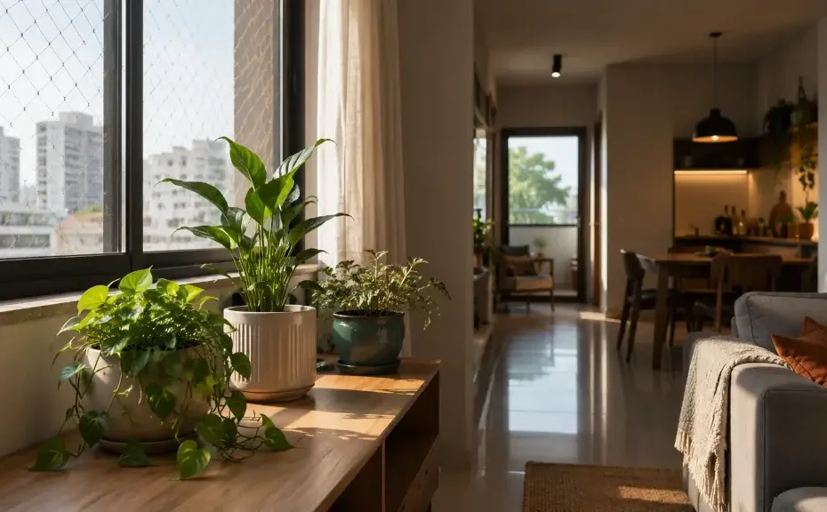 onde colocar plantas em apartamentos com pouca luz