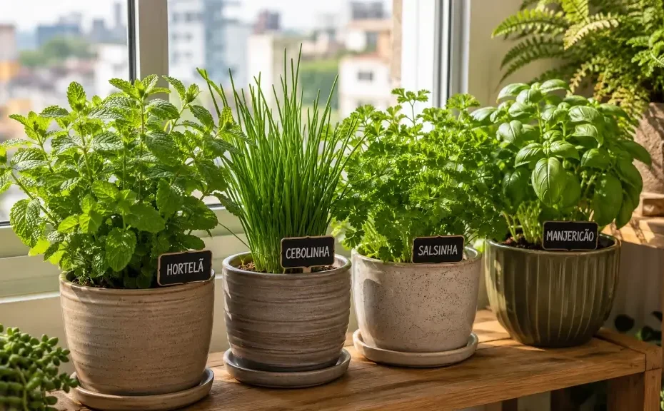 como escolher vasos para ervas e temperos