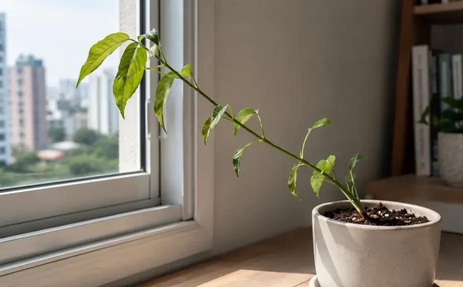 como identificar sinais de pouca iluminação nas plantas