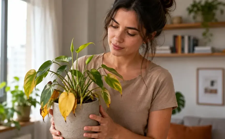 como salvar plantas enfraquecidas em ambientes internos