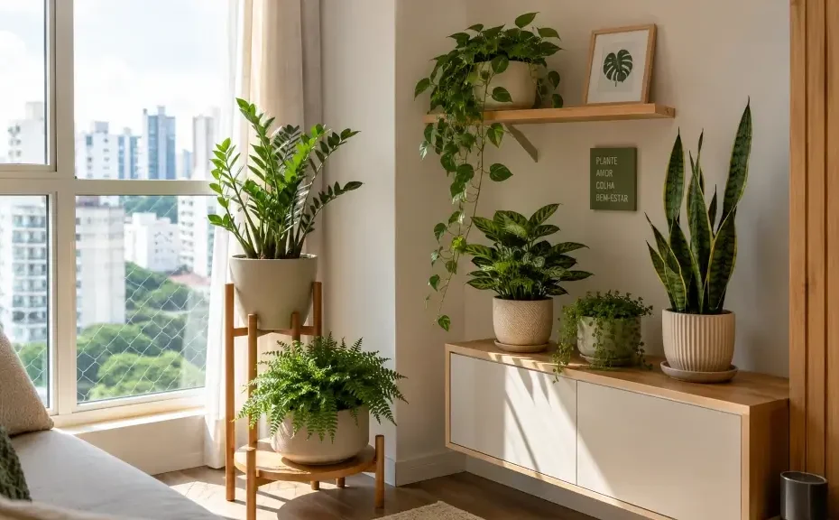 cantinhos verdes para apartamentos pequenos